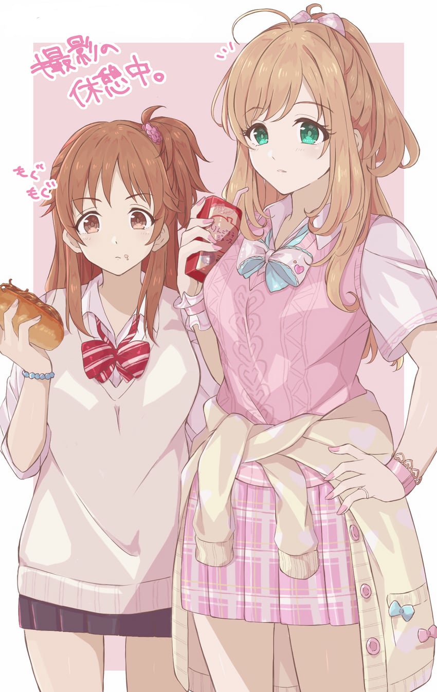sato shin and katagiri sanae (idolmaster and 1 more) drawn by duffy