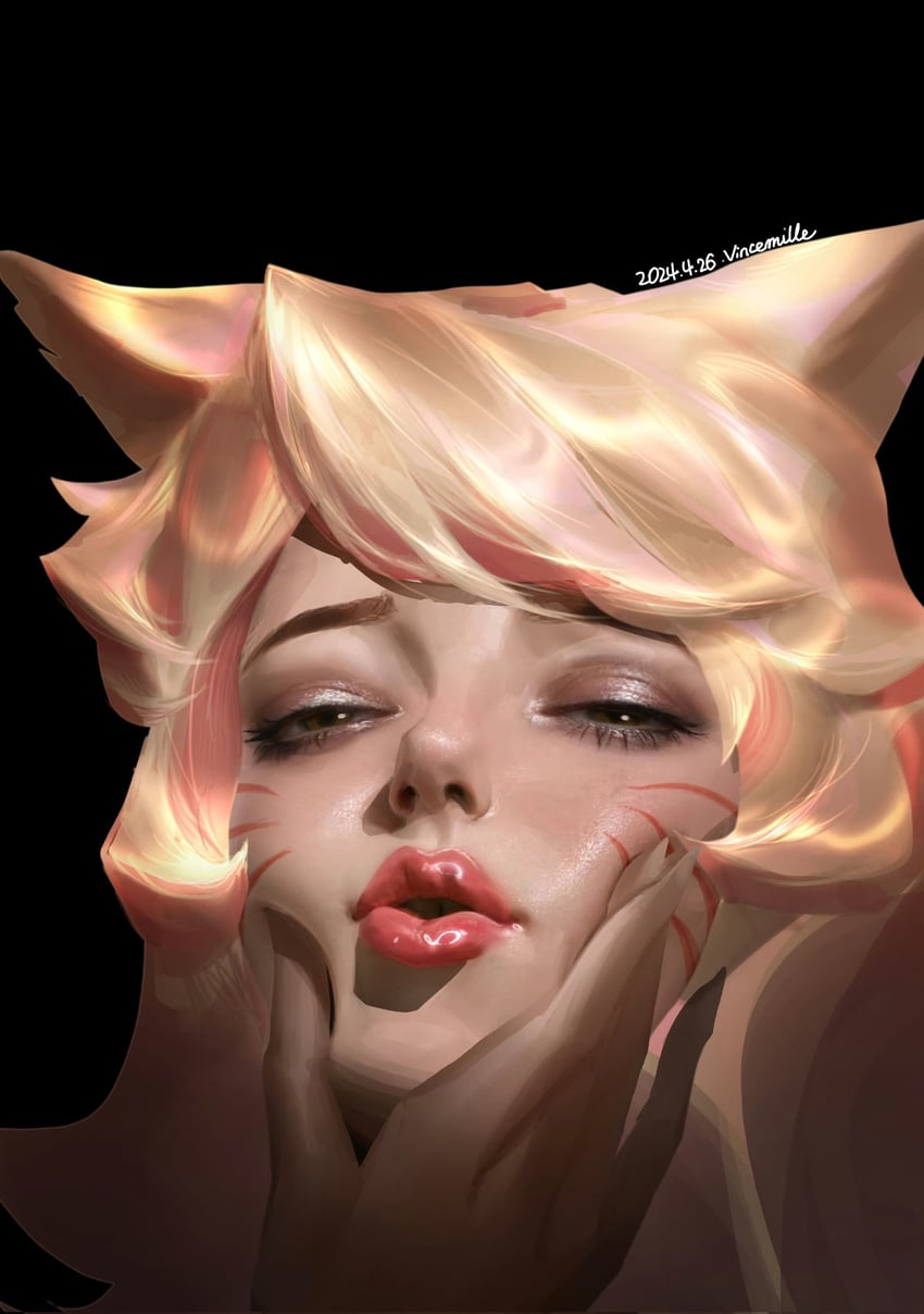 ahri and k/da ahri (league of legends) drawn by vincemille
