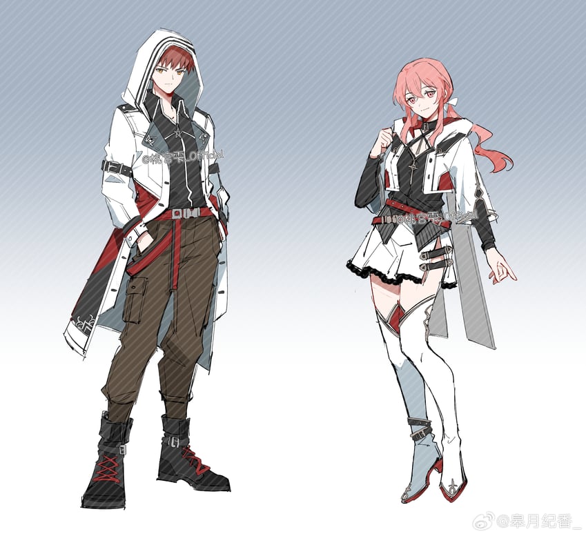 emiya shirou and momomiya shizuku (original and 2 more)