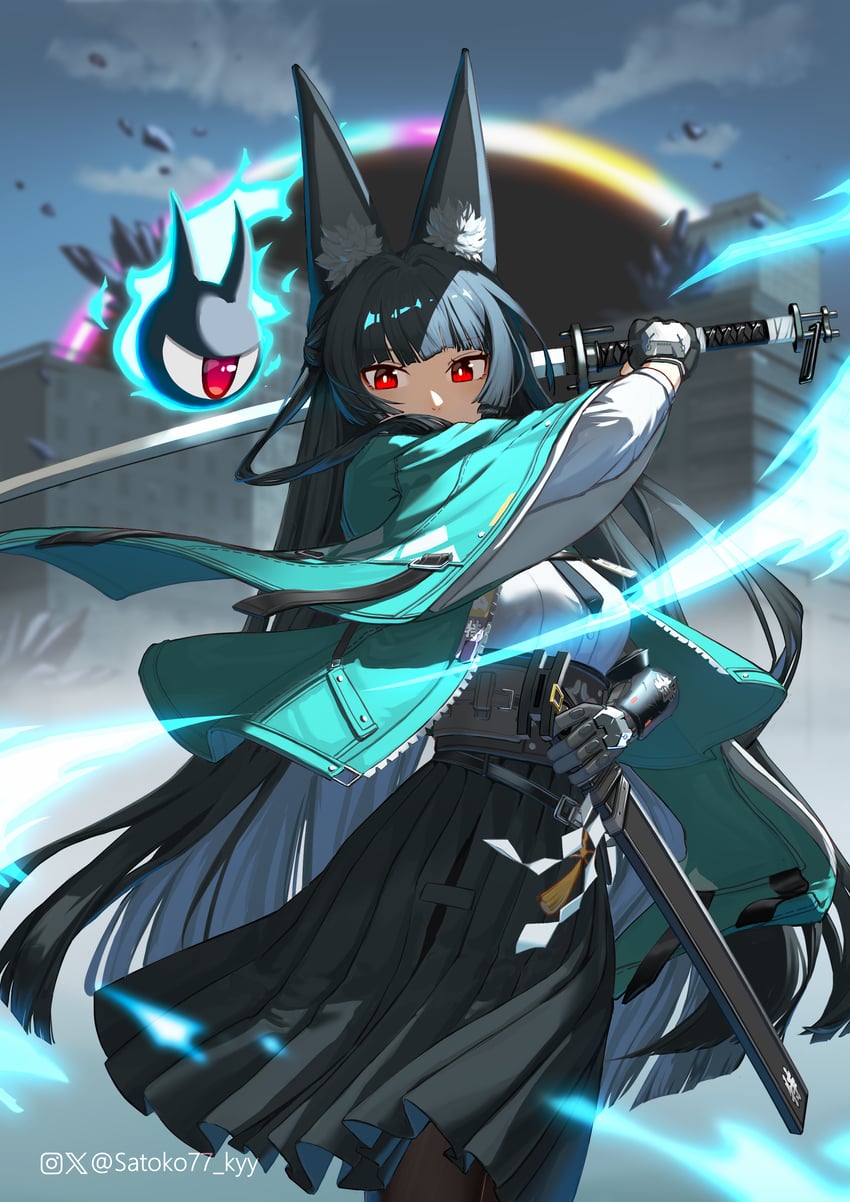 hoshimi miyabi and tailless (zenless zone zero) drawn by satoko77