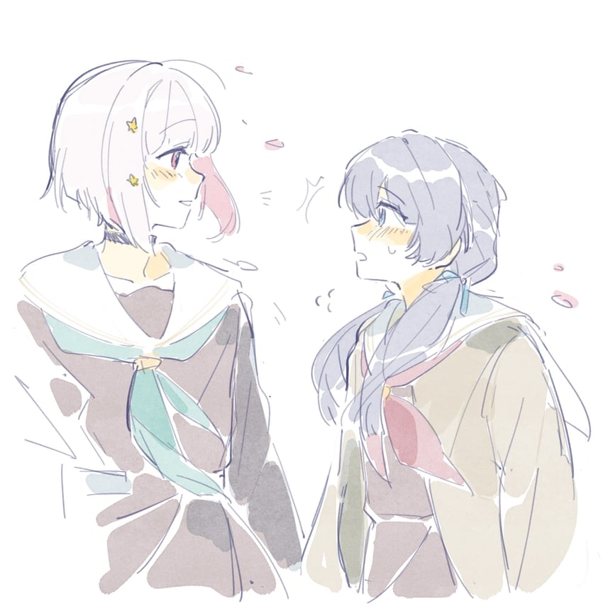 murano sayaka and yugiri tsuzuri (love live! and 1 more) drawn by woodonly