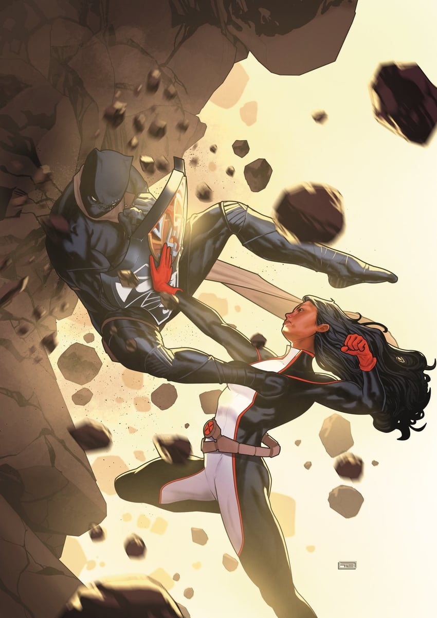 black panther and monet st. croix (marvel) drawn by taurin_clarke
