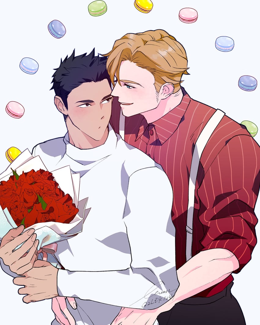 ao isami and lewis smith (yuuki bakuhatsu bang bravern) drawn by llld_(2ldk1241)