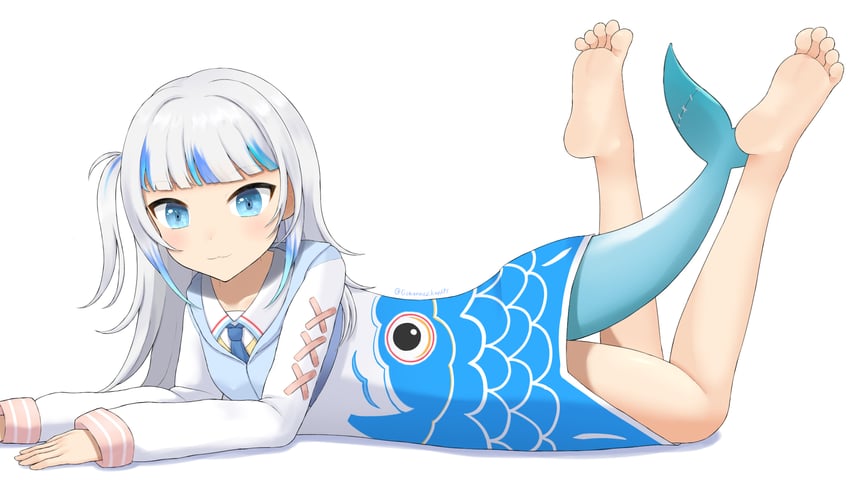 gawr gura (hololive and 1 more) drawn by tamagotozi3420