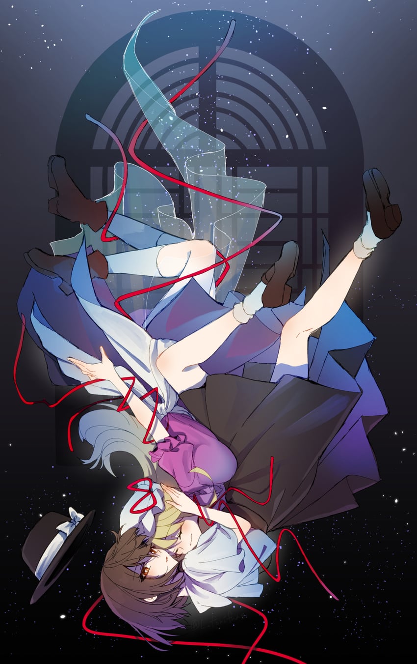 usami renko and maribel hearn (touhou and 1 more) drawn by kinese_(katasutorohu)