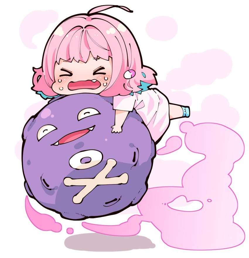 yumemi riamu and koffing (pokemon and 2 more) drawn by takato_kurosuke