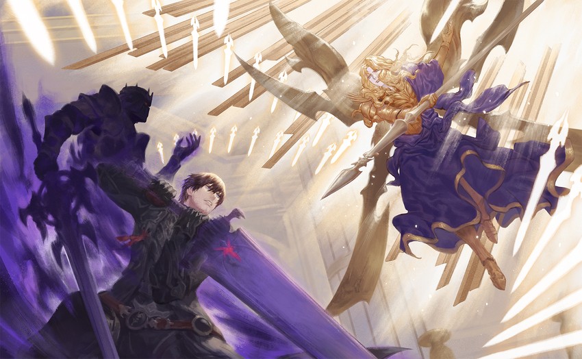 warrior of light, adventurer, dark knight, fray myste, and innocence (final fantasy and 1 more) drawn by lmin