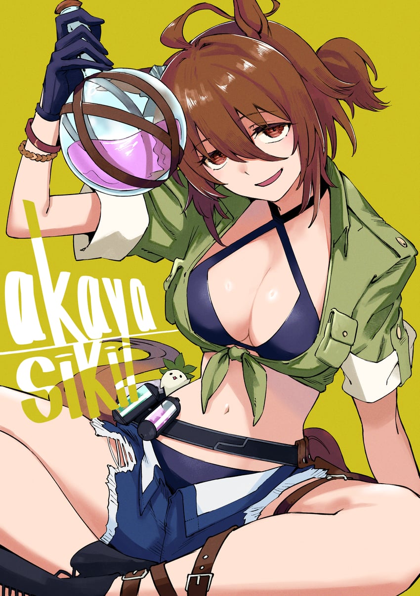 agnes tachyon and kii-kun (umamusume) drawn by akaya_shiki