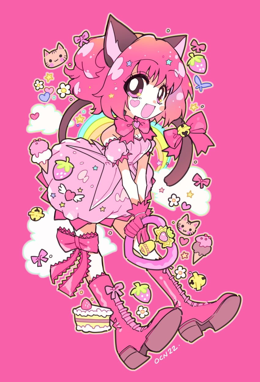 momomiya ichigo and mew ichigo (tokyo mew mew) drawn by oceaninspace
