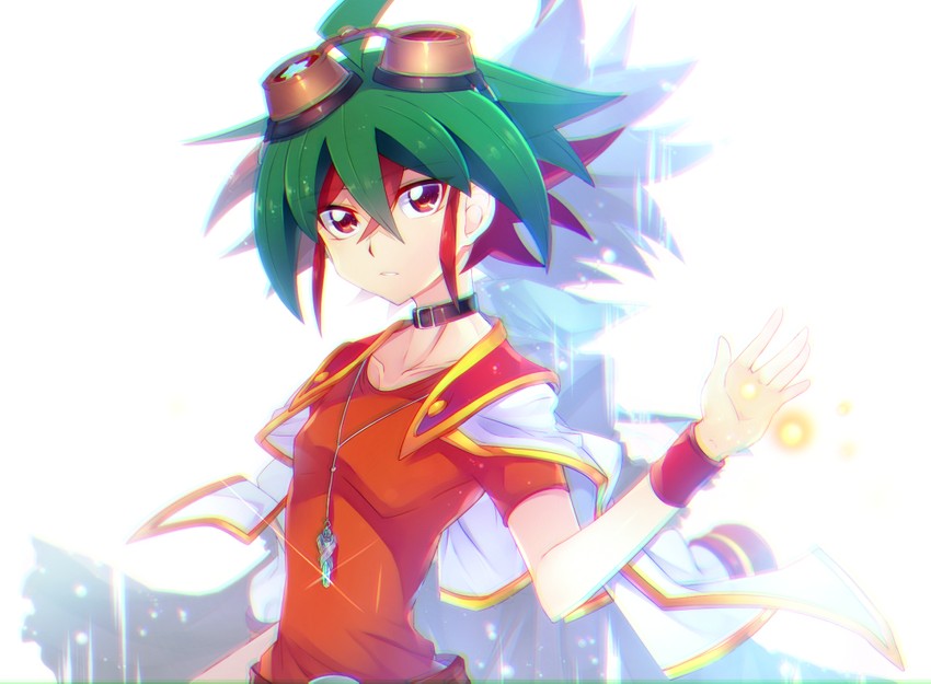 sakaki yuya and ute (yu-gi-oh! and 1 more) drawn by rento_(rukeai)