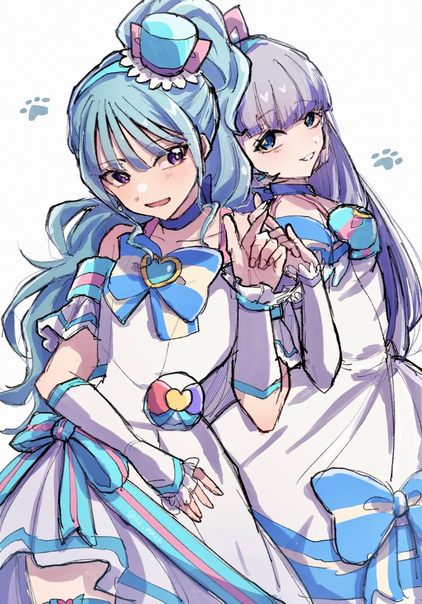 nekoyashiki yuki, nekoyashiki mayu, cure nyammy, and cure lillian (precure and 1 more) drawn by az_mmzk