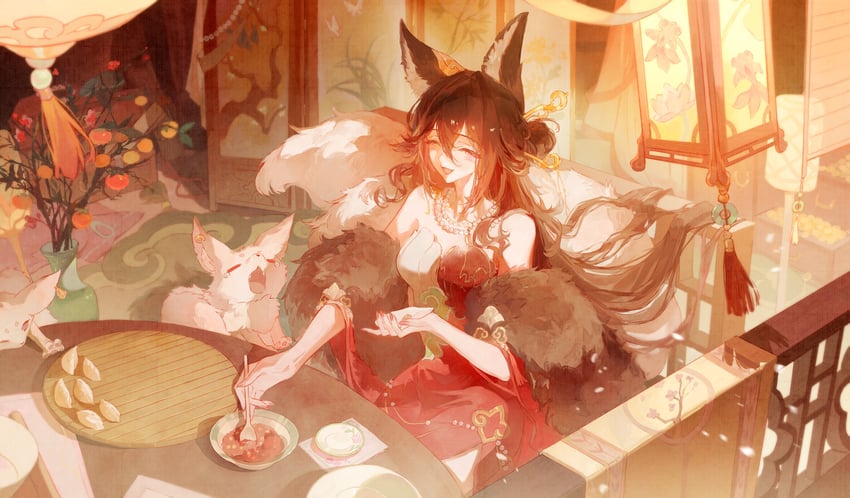 tingyun and fugue (honkai and 1 more) drawn by ludibianyuan