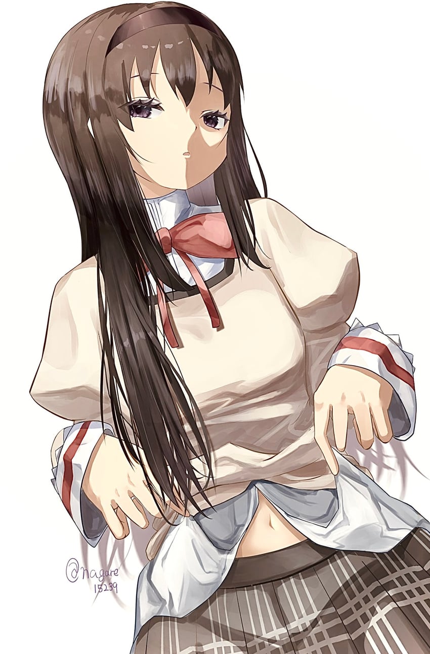 akemi homura (mahou shoujo madoka magica) drawn by nagare_(flow)