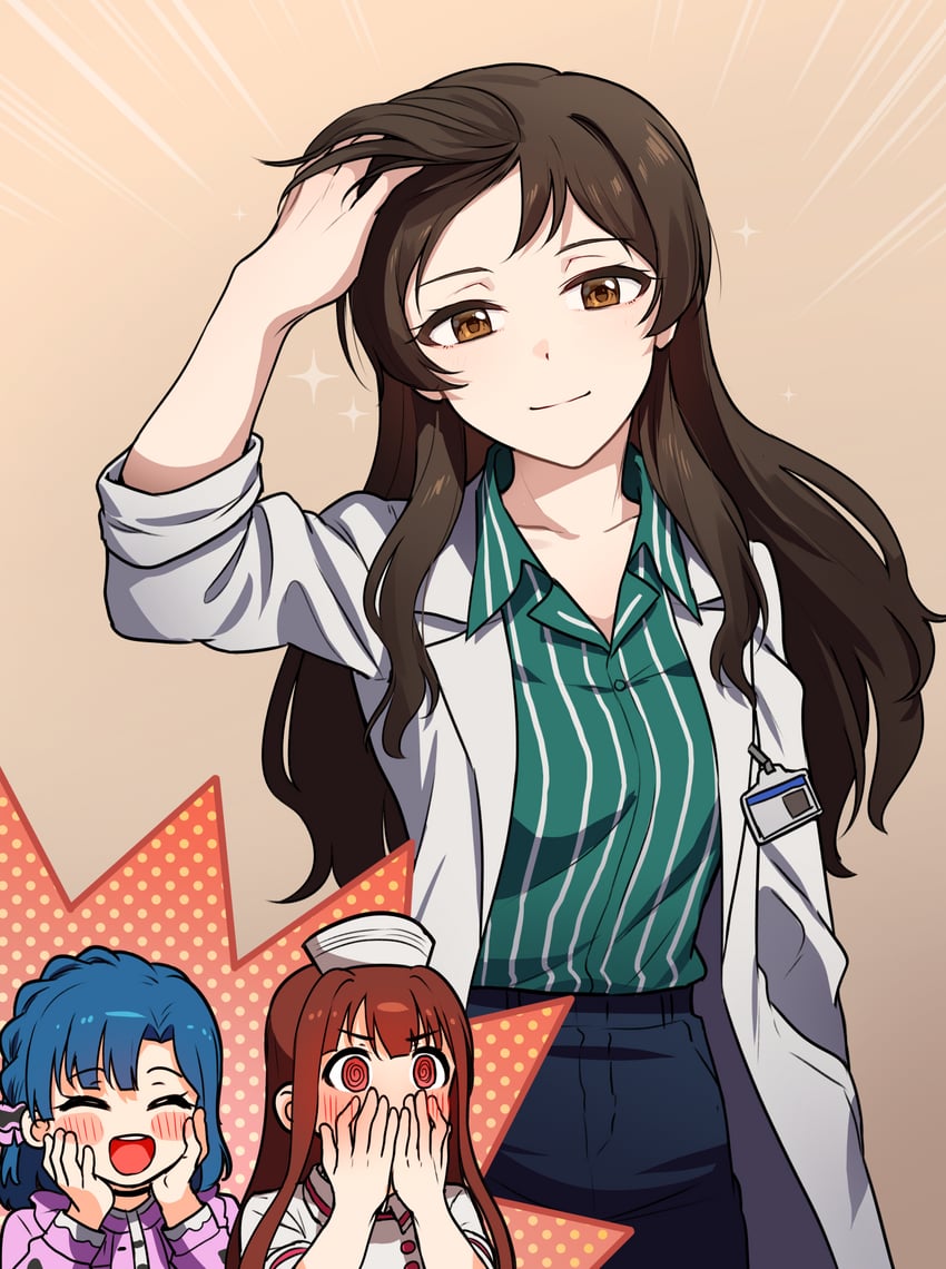 kitazawa shiho, nanao yuriko, and tanaka kotoha (idolmaster and 2 more) drawn by kamille_(vcx68)
