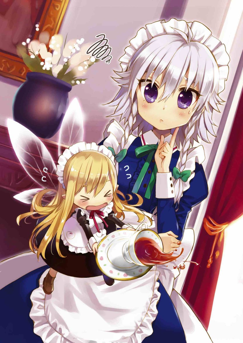 izayoi sakuya and fairy maid (touhou) drawn by chiba_sadoru