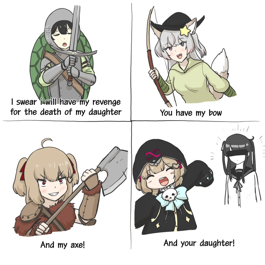 neuro-sama, evil neuro-sama, annytf, and vedal987 (indie virtual youtuber and 1 more) drawn by jonggeuli