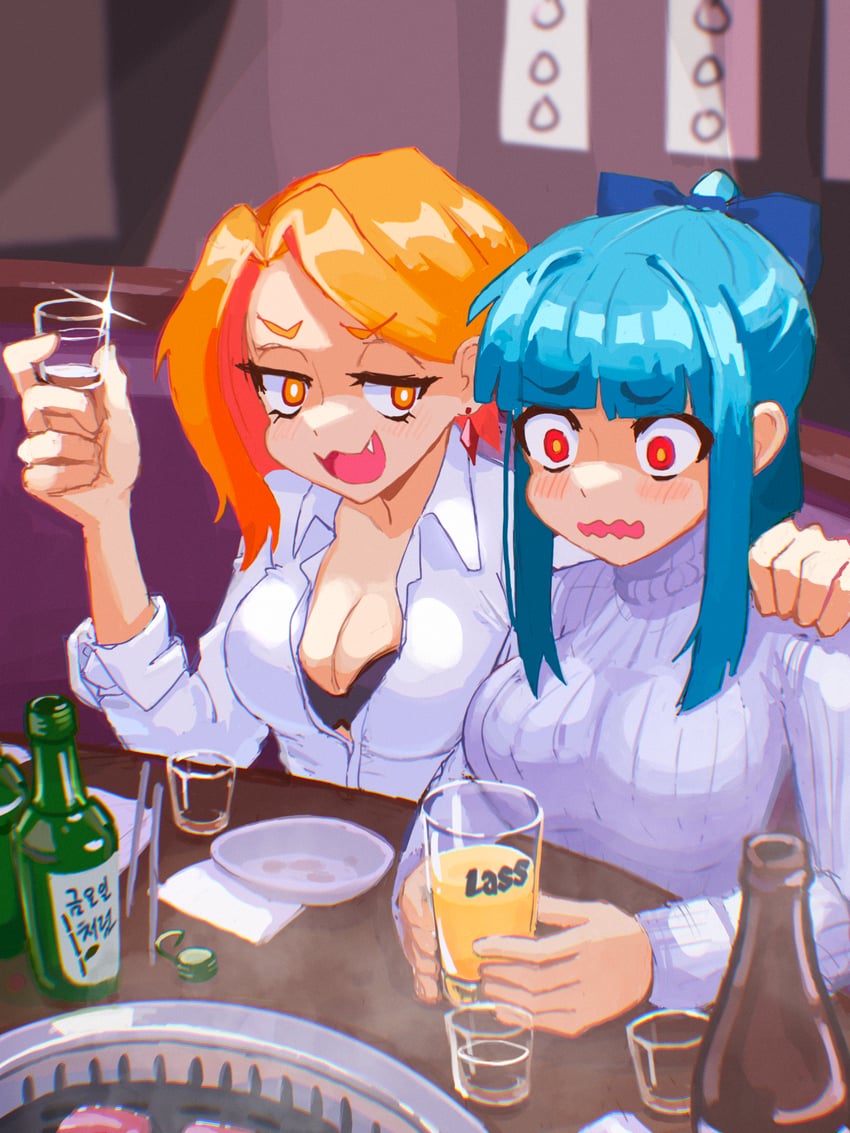 penny and whiskey (original and 1 more) drawn by hcnone