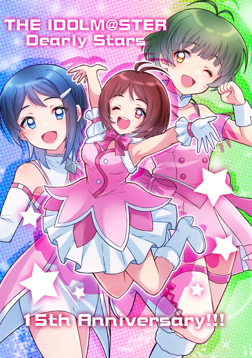 akizuki ryo, mizutani eri, and hidaka ai (idolmaster and 1 more) drawn by 81_(mellowry)