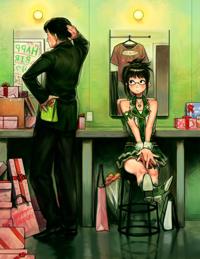 producer and akizuki ritsuko (idolmaster and 1 more) drawn by bukimi_isan