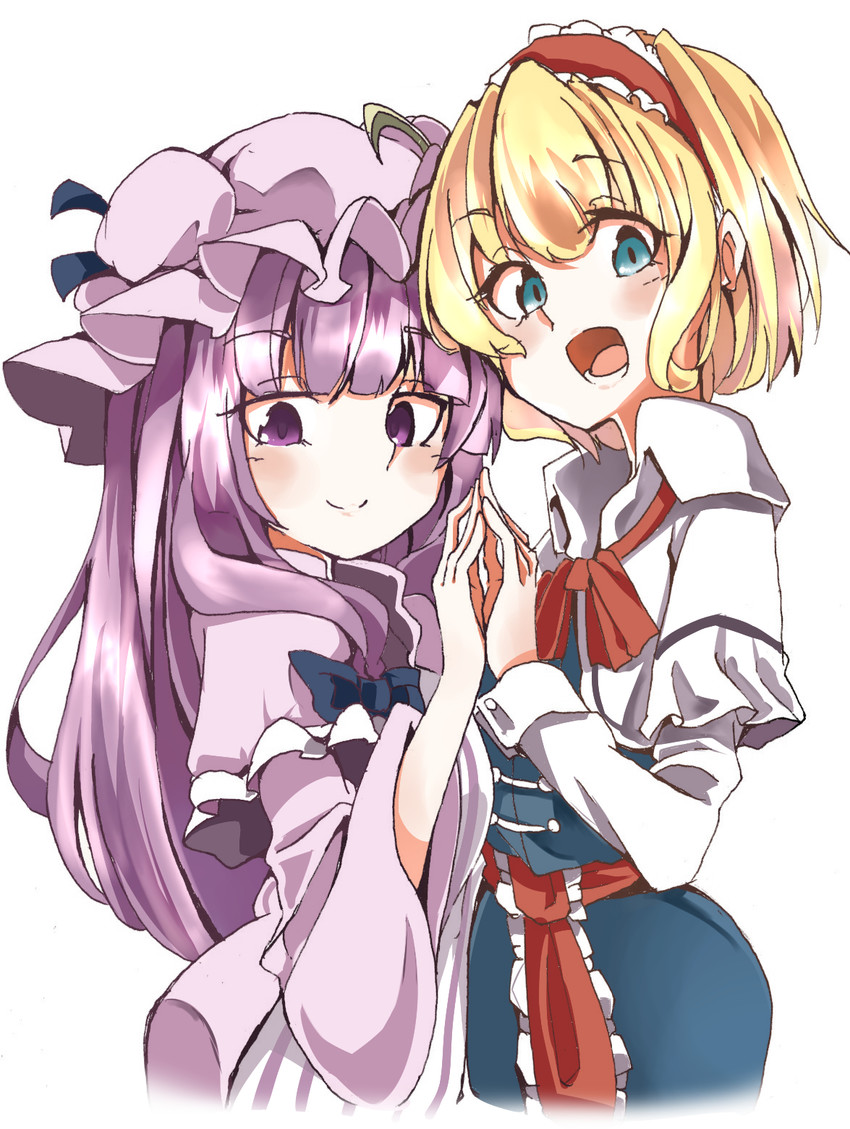 alice margatroid and patchouli knowledge (touhou) drawn by gokuu_(acoloredpencil)