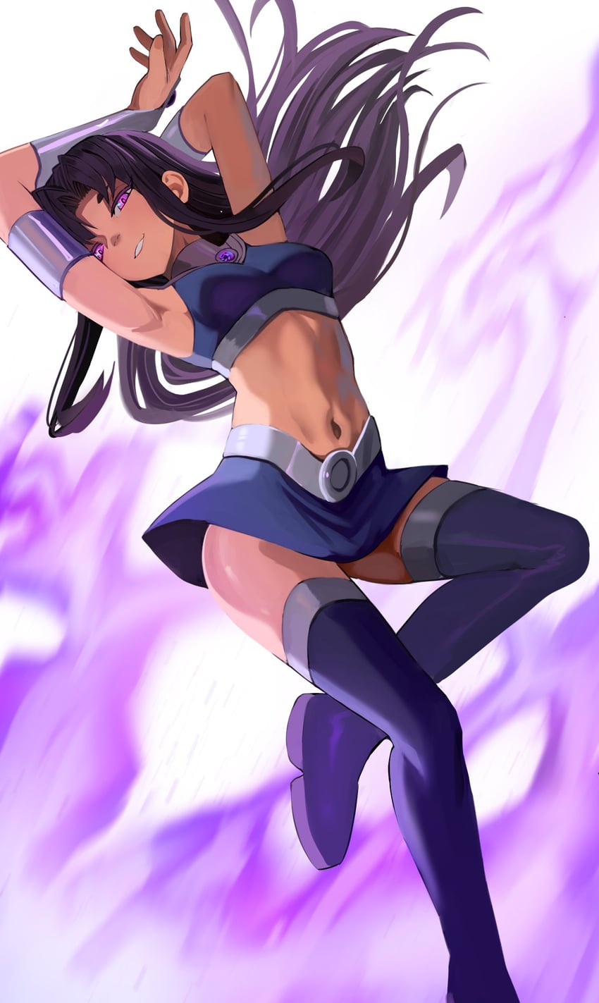 starfire and blackfire (dc comics and 1 more) drawn by jourd4n