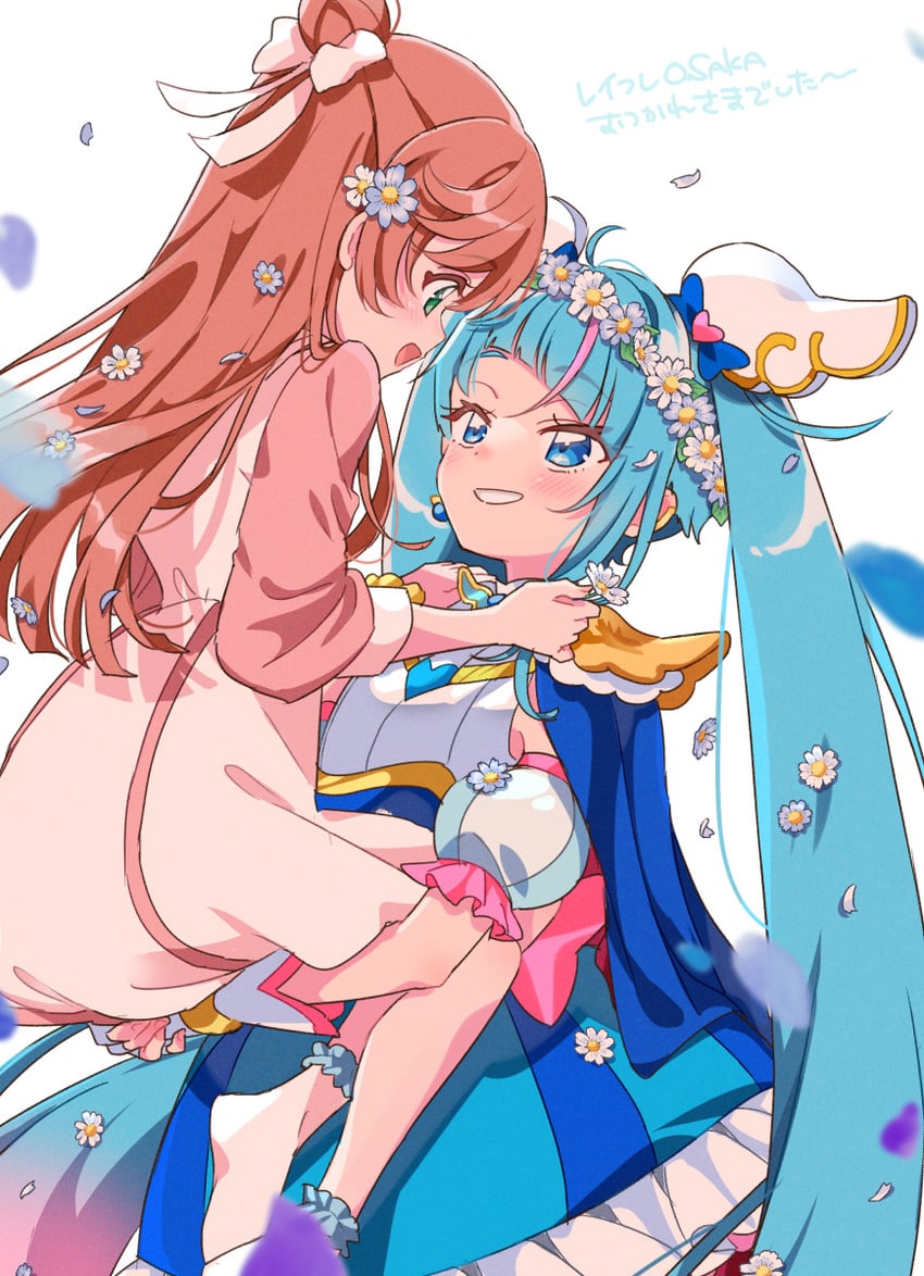 sora harewataru, nijigaoka mashiro, and cure sky (precure and 1 more) drawn by izumi_kirifu