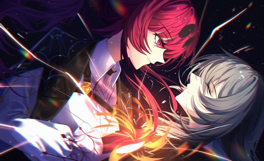 trailblazer, stelle, and kafka (honkai and 1 more) drawn by theazureciel