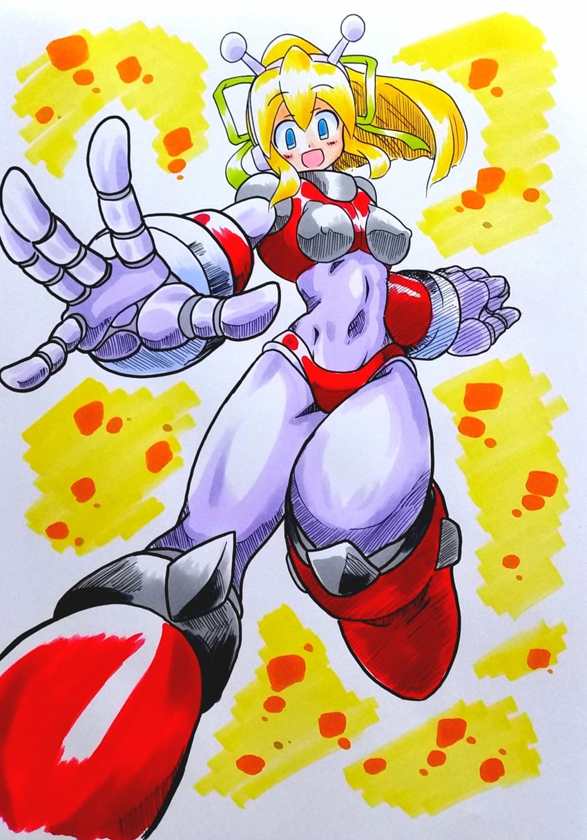 roll and hyper roll (mega man and 1 more) drawn by miyako_(toykingpaint)