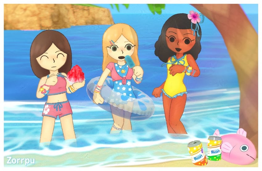 mii, guest f, guest e, and guest d (nintendo) drawn by zorrpu