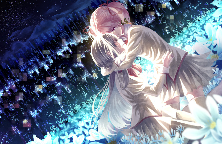 akemi homura and kaname madoka (mahou shoujo madoka magica and 1 more) drawn by kotani-765