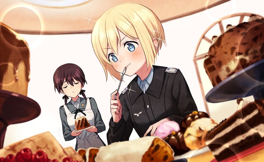 erica hartmann and gertrud barkhorn (world witches series and 1 more) drawn by kodamari