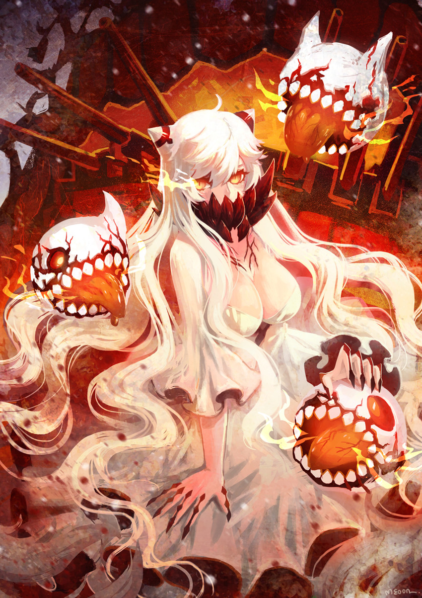 midway princess and escort fortress (kantai collection) drawn by meoon