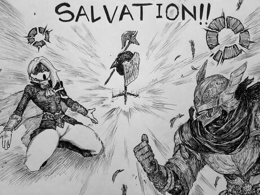 duchess, wylder, and guardian (elden ring and 1 more) drawn by chronozbergh