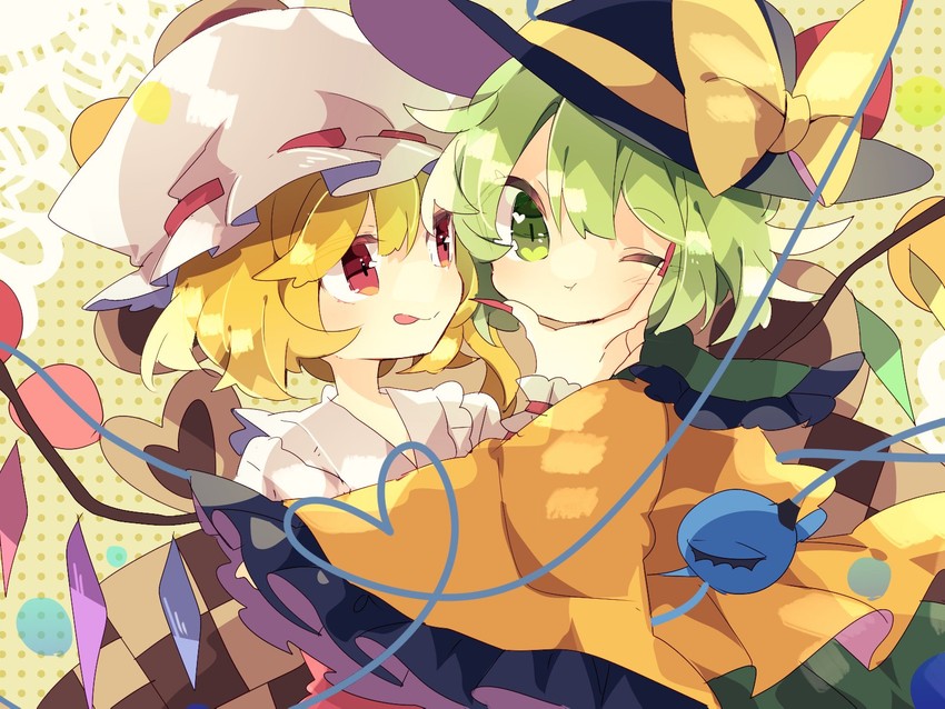 flandre scarlet and komeiji koishi (touhou) drawn by nikorashi-ka