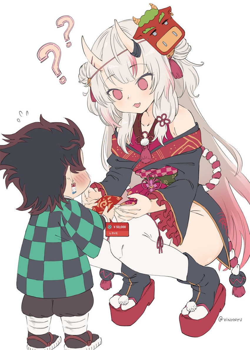 nakiri ayame and kamado tanjirou (hololive and 1 more) drawn by vinhnyu