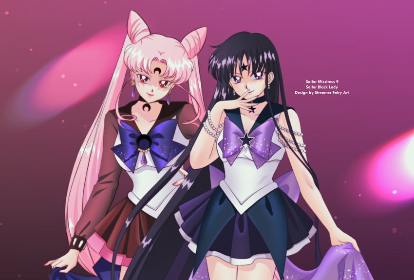 chibi usa, tomoe hotaru, sailor saturn, sailor chibi moon, black lady, and 1 more (bishoujo senshi sailor moon and 2 more) drawn by koya