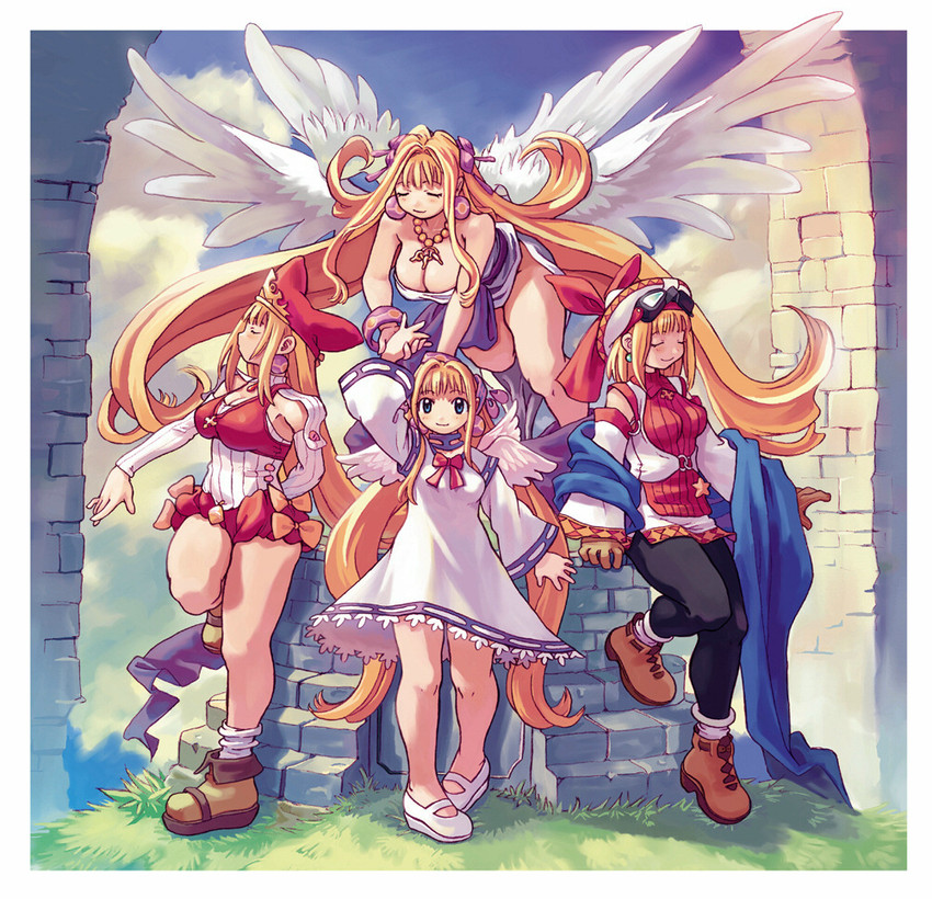 cornet espoir, kururu, and cherie espoir (marl kingdom and 2 more) drawn by ryoji_(nomura_ryouji)
