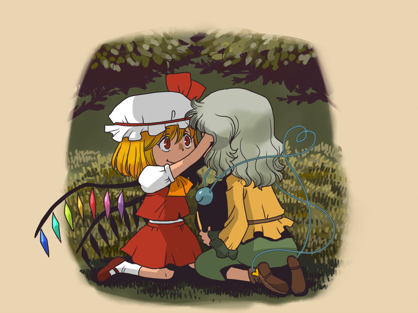 flandre scarlet and komeiji koishi (touhou) drawn by onikobe_rin