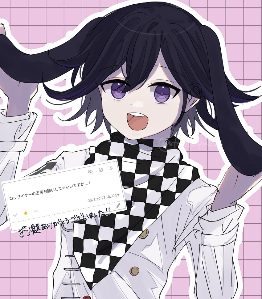 oma kokichi (danganronpa and 1 more) drawn by fuyu_ko