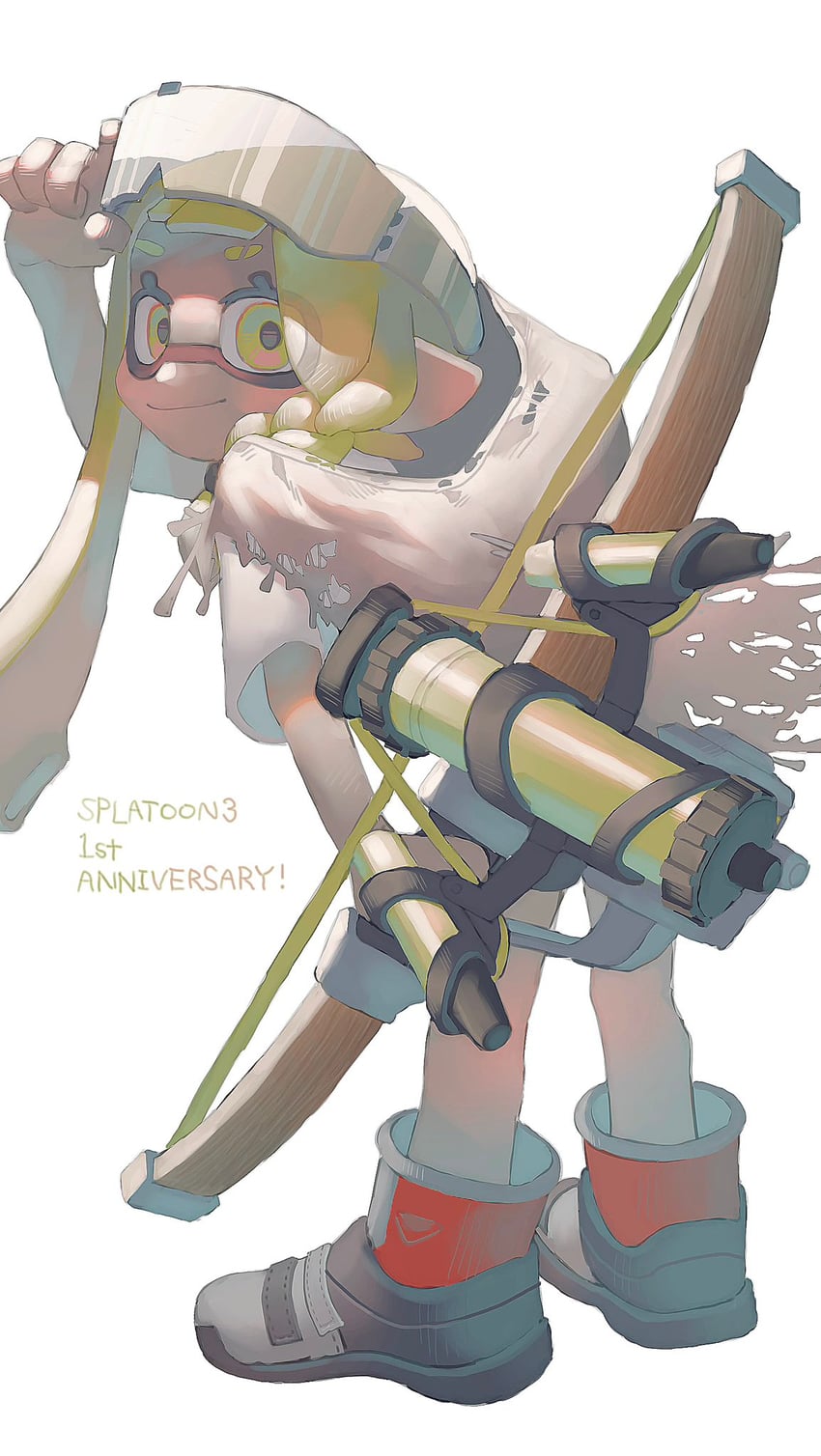 inkling player character, inkling girl, and agent 3 (splatoon and 1 more) drawn by tiripow