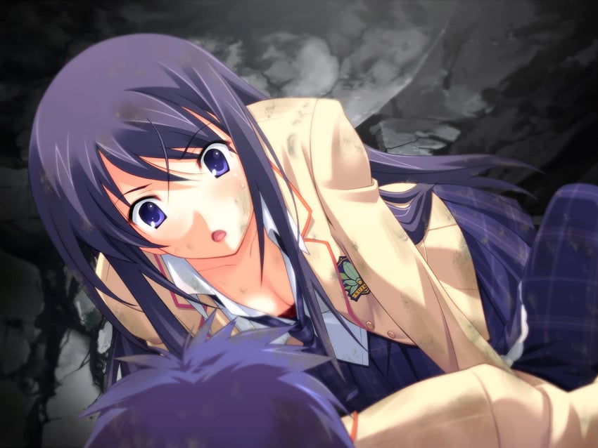 nishijou takumi and aoi sena (chaos;head) drawn by matsuo_yukihiro