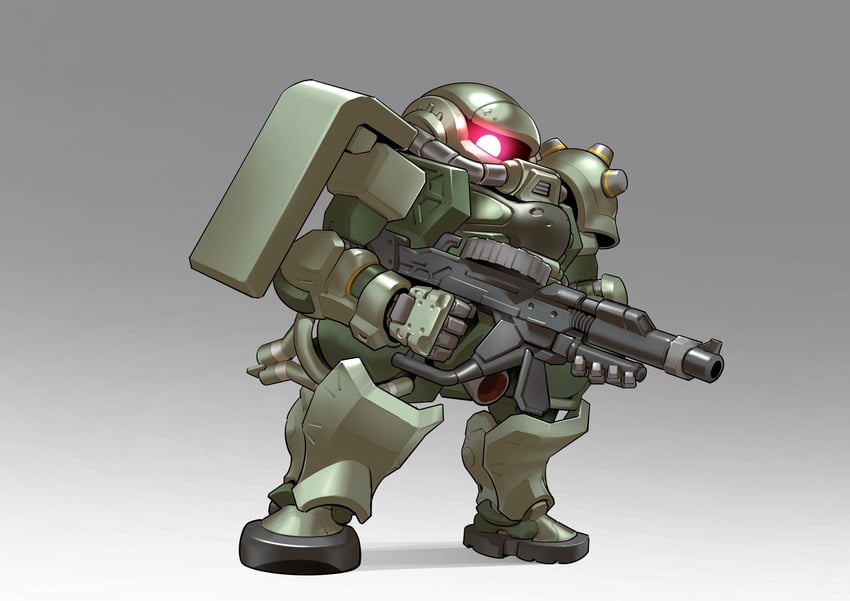 zaku ii (gundam and 2 more) drawn by zakuma