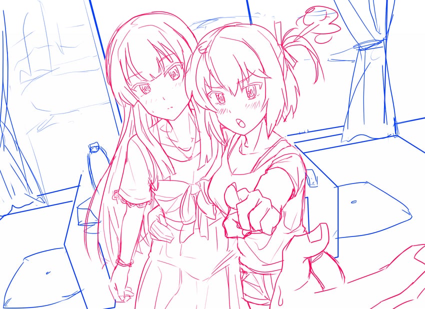 etou kanami and juujou hiyori (toji no miko) drawn by mashitono_desu