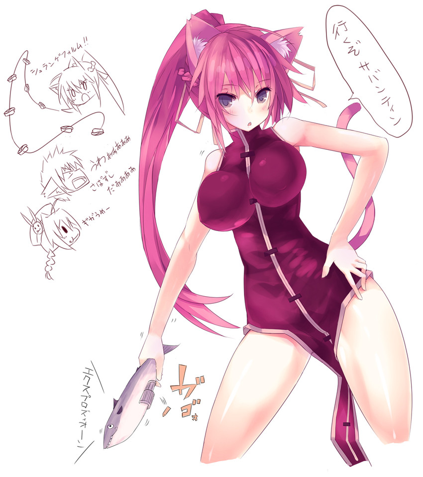 signum, graf eisen, laevatein, zafira, and arf (lyrical nanoha and 2 more) drawn by minchi_(lordofthemince)