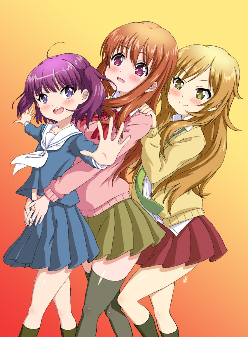 machiko ryou, morino kirin, and shiina (koufuku graffiti) drawn by vzmk2