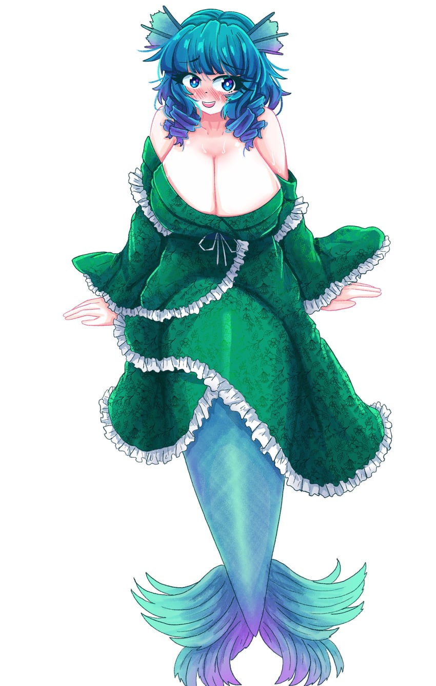 wakasagihime (touhou and 1 more) drawn by nanaii_desu