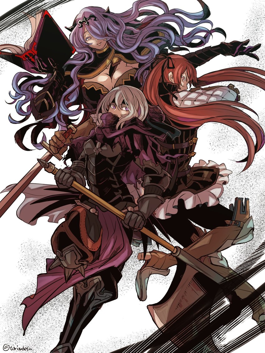 camilla, selena, and beruka (fire emblem and 1 more) drawn by torisudesu