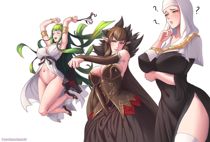 sessyoin kiara, semiramis, and cleopatra (fate and 4 more) drawn by pachpachpach