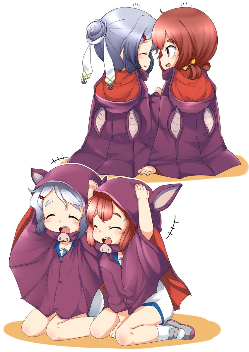 kaiboukan no. 4 and kaiboukan no. 30 (kantai collection) drawn by nassukun