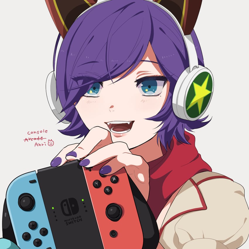 ahri and arcade ahri (league of legends) drawn by hiyari_(hiyarilol)
